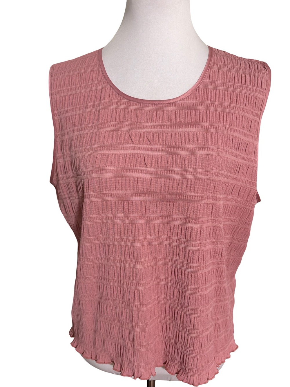 Norton McNaughton Sleeveless Shell Top Dusty Pink Polyester Spandex